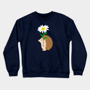 Hedgehog with a daisy Crewneck Sweatshirt